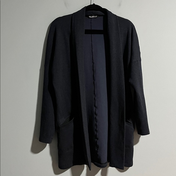 ARC'TERYX Laina Cardigan Heathered Navy/Blue Alpenex Fleece Sweater - Picture 2 of 7